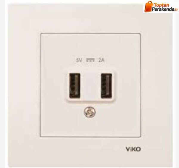 Viko Karre/Meridian Krem Usb Priz Mekanizma (Çerçeve Hariç) 5v-2a 90967301